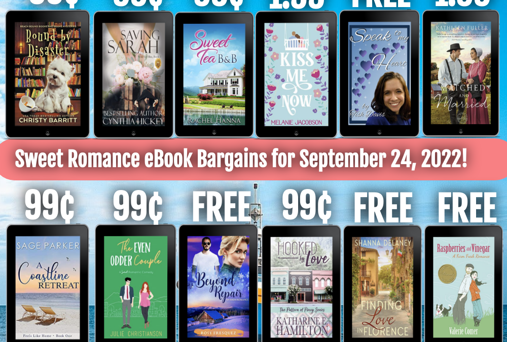 Sweet Romance Books I Love: eBook Bargains for September 24, 2022