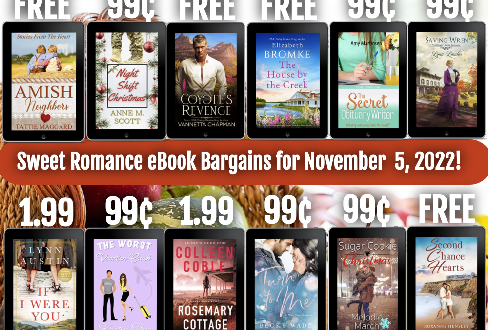 Sweet Romance Books I Love: eBook Bargains for November 5, 2022